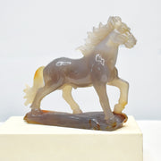 1.17 Kg Agate Horse Hand Carved Sculpture Figurine