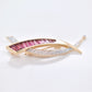 Sword Pink Tourmaline Pendant Brooch