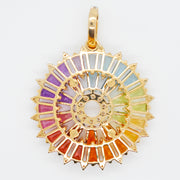 Rainbow Orbit Diamond Pendant