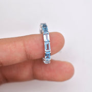 Blue Topaz Eternity Band Ring