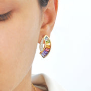 Sickle Rainbow Earrings