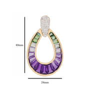 Doorknocker Amethyst Green Tourmaline set