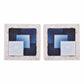silver square cufflinks