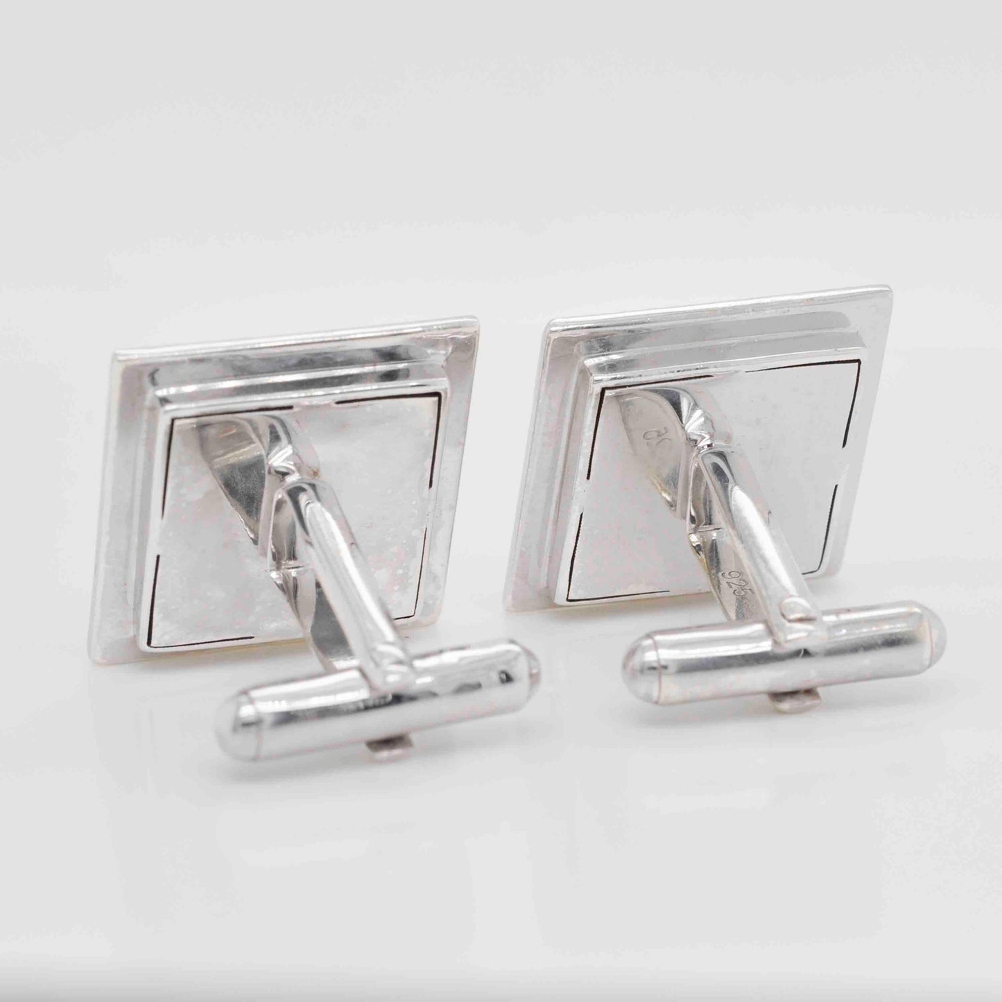 Art Deco Square Abstract Cameo Cufflinks