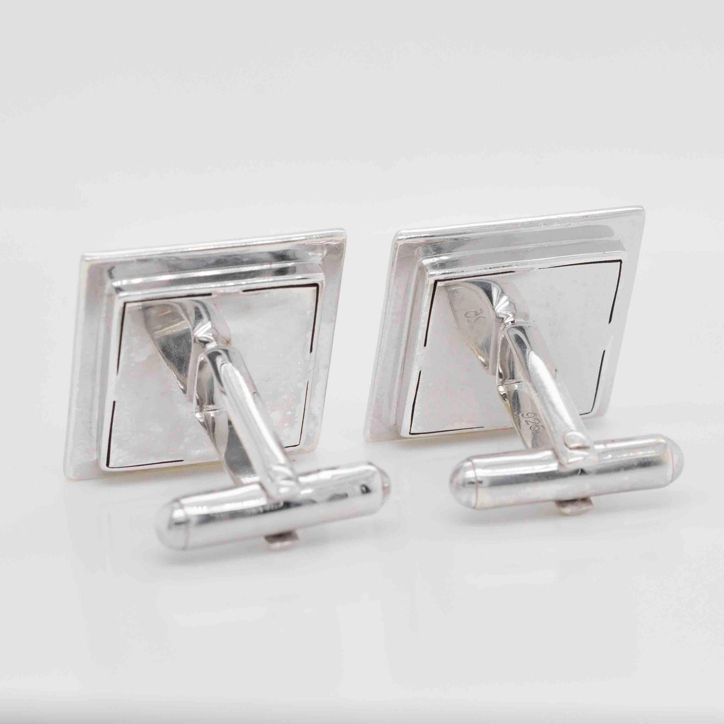 Art Deco Square Abstract Cameo Cufflinks - Vaibhav Dhadda Jewelry