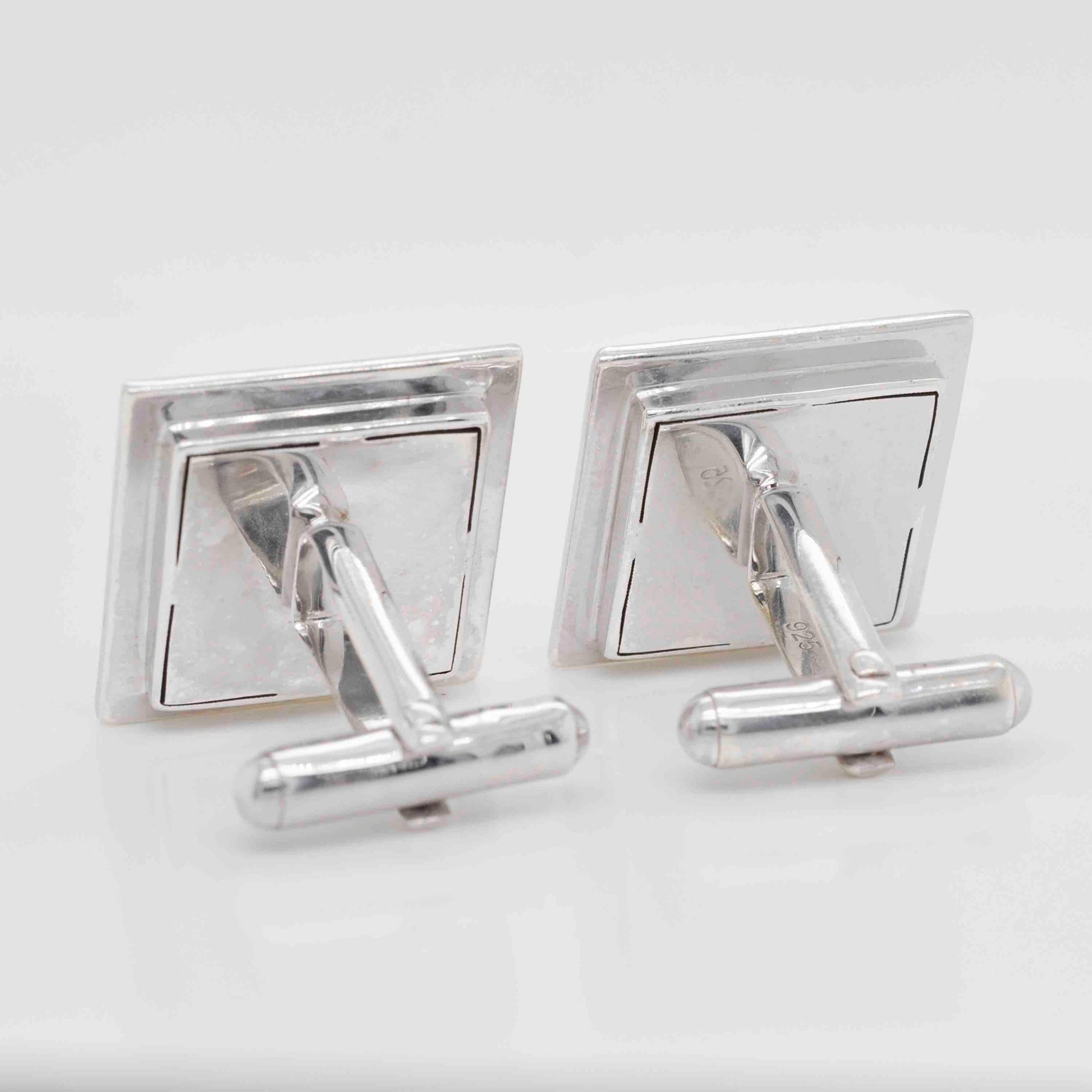 Art Deco Square Abstract Cameo Cufflinks - Vaibhav Dhadda Jewelry