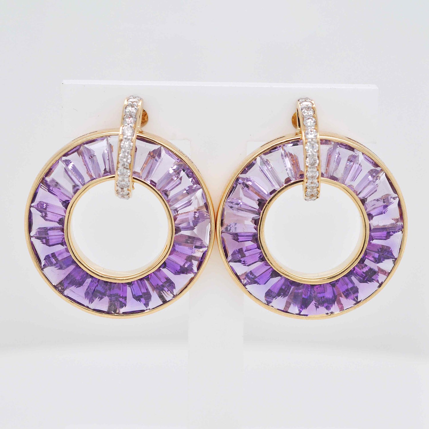 amethyst gold earrings