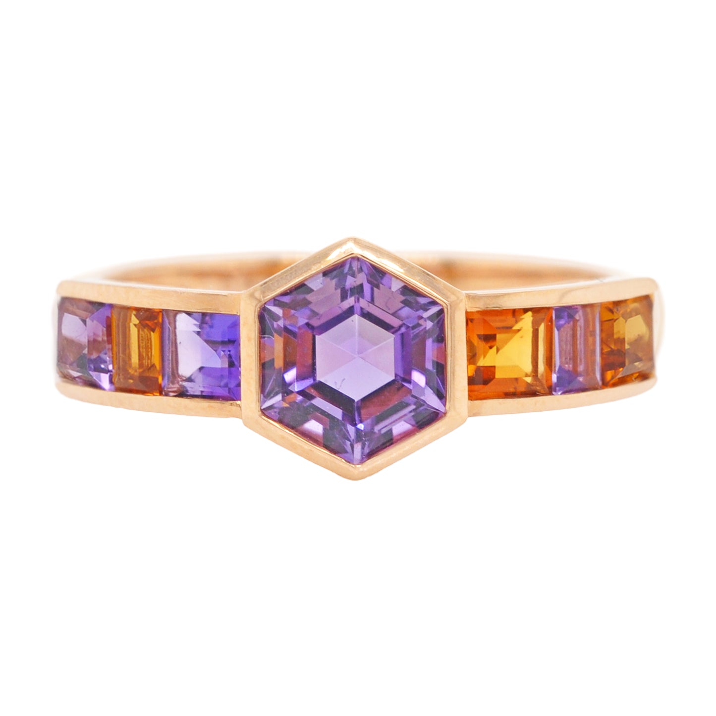 amethyst citrine ring
