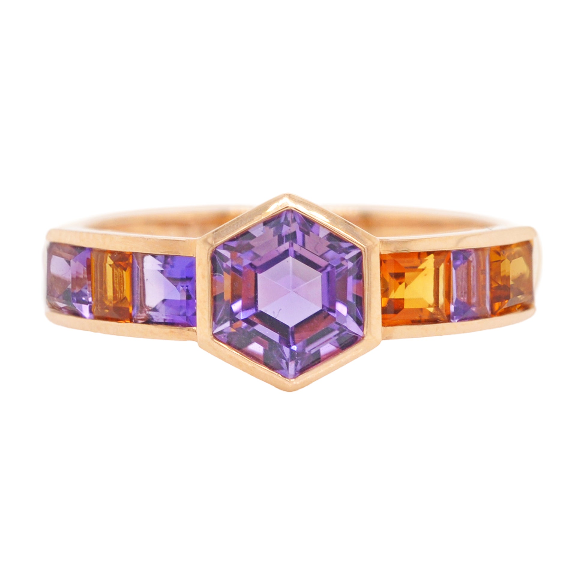 amethyst citrine ring