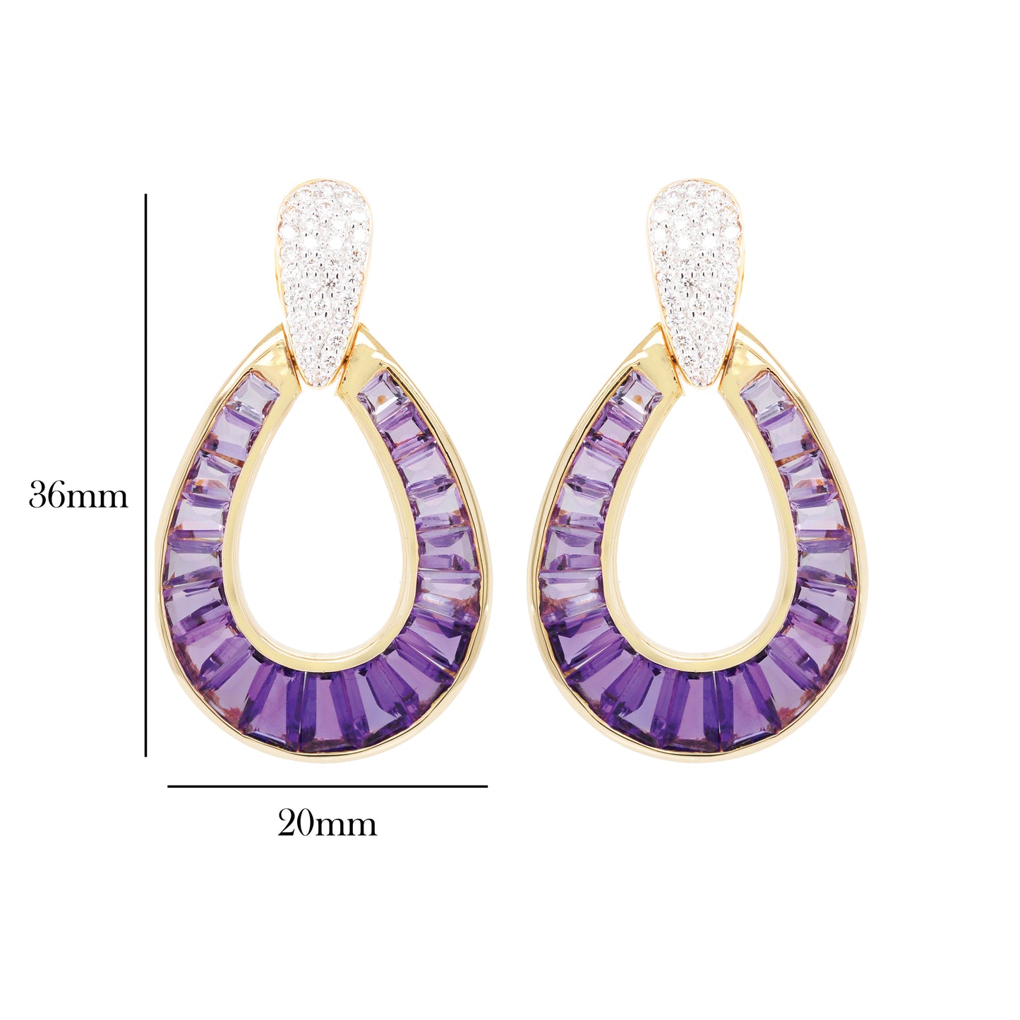 Doorknocker Amethyst Earrings