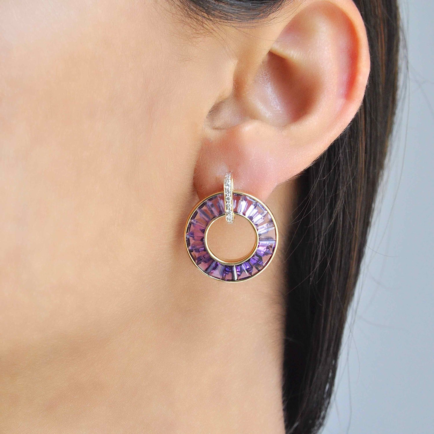 amethyst dangle earrings