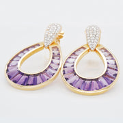 Doorknocker Amethyst Earrings