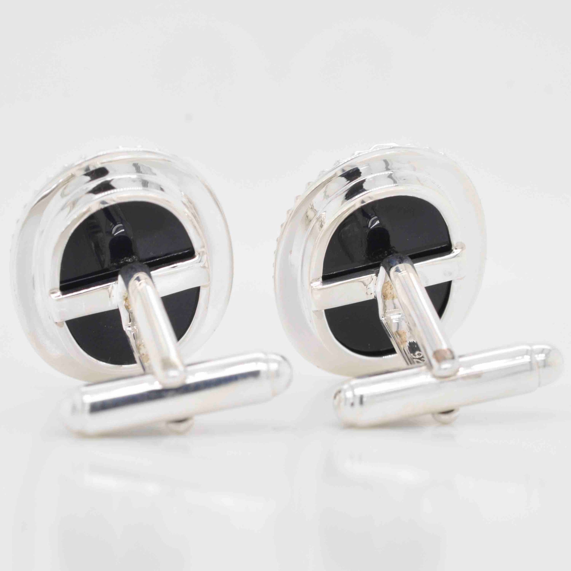 silver anchor cufflinks