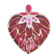 Apple Heart Enamel Pendant