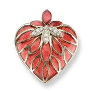 Apple Heart Enamel Pendant