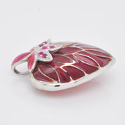 Apple Heart Enamel Pendant