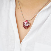 Apple Heart Enamel Pendant