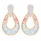 Aquamarine Pink Tourmaline Earrings