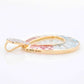 18K Gold Aquamarine Pink Tourmaline Diamond Raindrop Set - Vaibhav Dhadda Jewelry