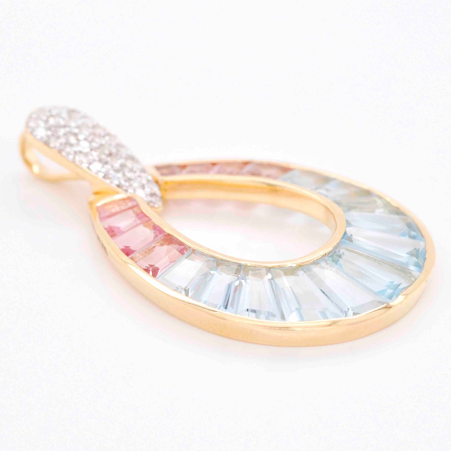 aquamarine teardrop pendant necklace diamond