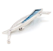 Sword Blue Topaz Pendant Brooch