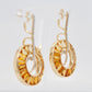 Circle Citrine Dangle Set