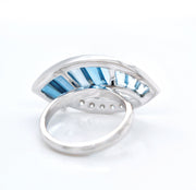 Sickle Blue Topaz Ring