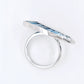Blue Topaz Sickle Ring