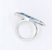 Sickle Blue Topaz Ring