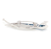 Sword Blue Topaz Pendant Brooch