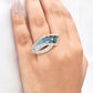 Blue Topaz Sickle Ring