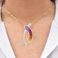Signature D Diamond Pendant Brooch