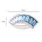Blue Topaz Sickle Ring