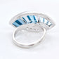 Blue Topaz Sickle Ring