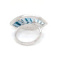 Blue Topaz Sickle Ring