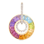 rainbow circle pendant