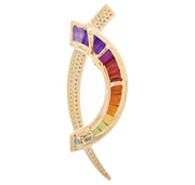 Signature D Diamond Pendant Brooch