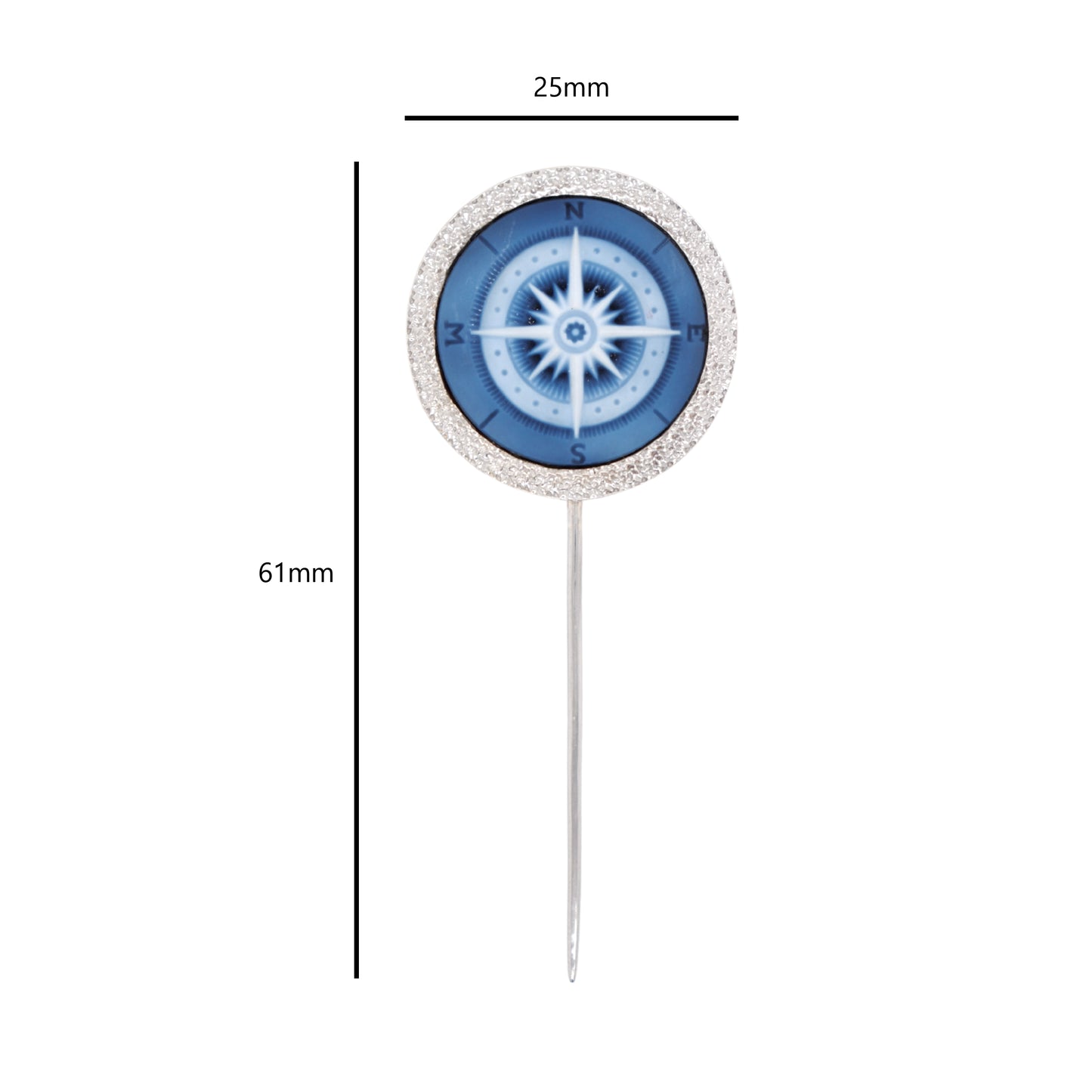 Cameo Compass lapel pin