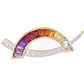 Signature D Diamond Pendant Brooch