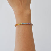 Rainbow Octagon Tennis Bracelet