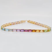 Rainbow Octagon Tennis Bracelet