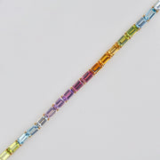 Rainbow Octagon Tennis Bracelet