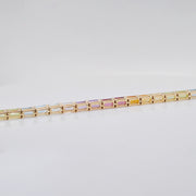 Rainbow Octagon Tennis Bracelet