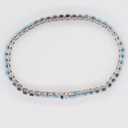 Blue Topaz Octagon Tennis Bracelet