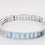 The underside of the bracelet showing the smooth 14k white gold finish and comfortable link construction.