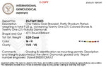 Jewelry report from the International Gemological Institute.