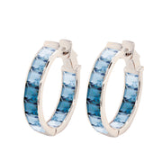 Blue Topaz Hoops