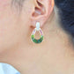 watermelon tourmaline stud earrings