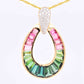 green tourmaline pendant necklace