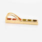 18K Gold Bi Color Tourmaline Bar pendant